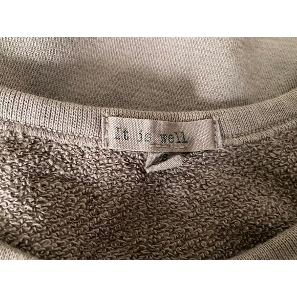 It is well women's everyday brown cotton sweatshirt made in USA, size small - Picture 8 of 12